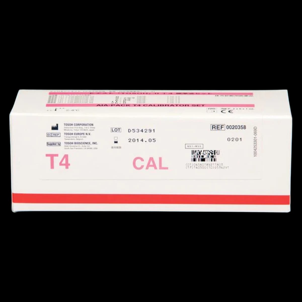 Tosoh AIA-Pack T4 Thyroxine Calibrator Set, 12 x 1 mL - T4 Calibrator Set - Image 1