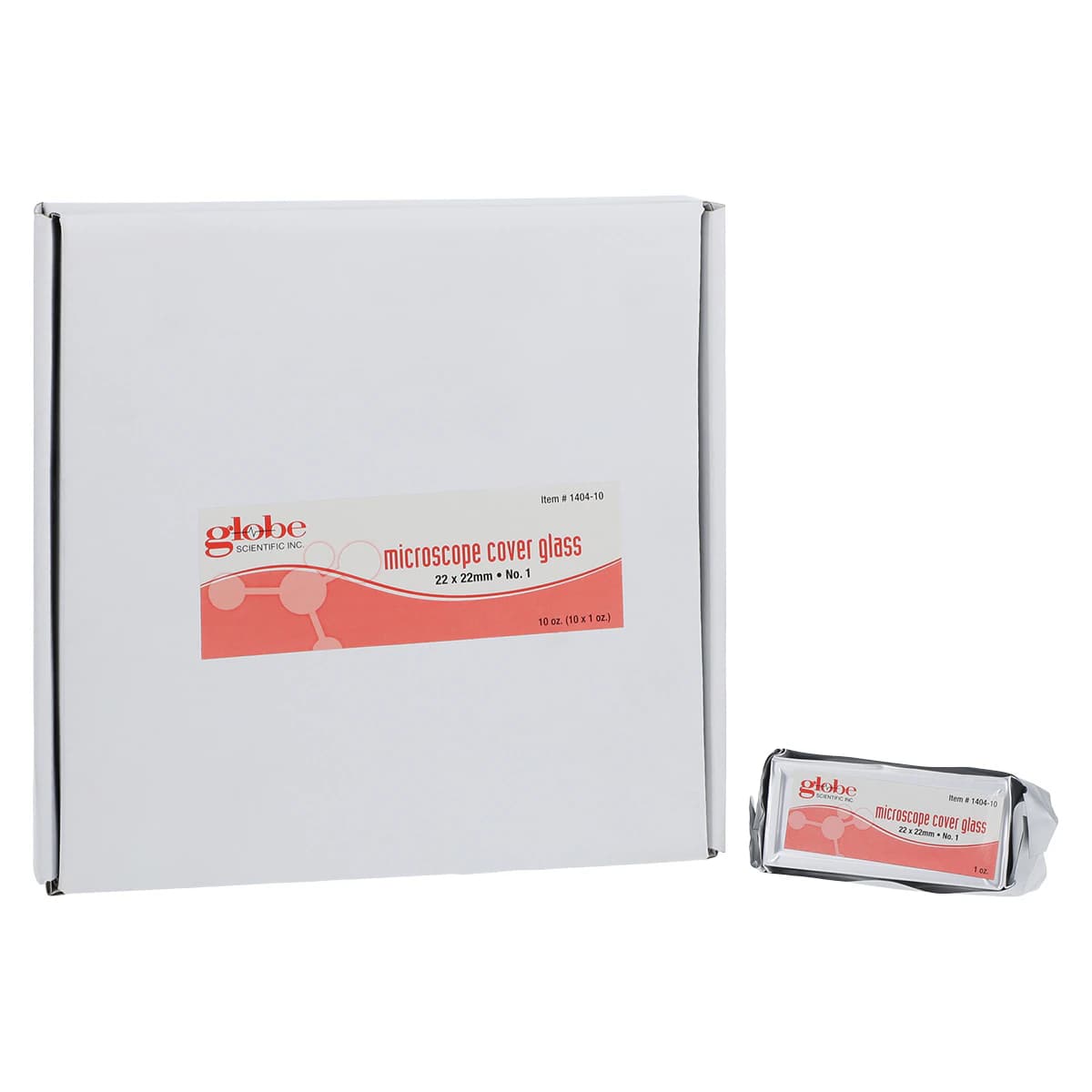 Globe Scientific Cover Glass 22x22mm #1, 10/Box - Cover Glass 22x22mm #1 - Image 1