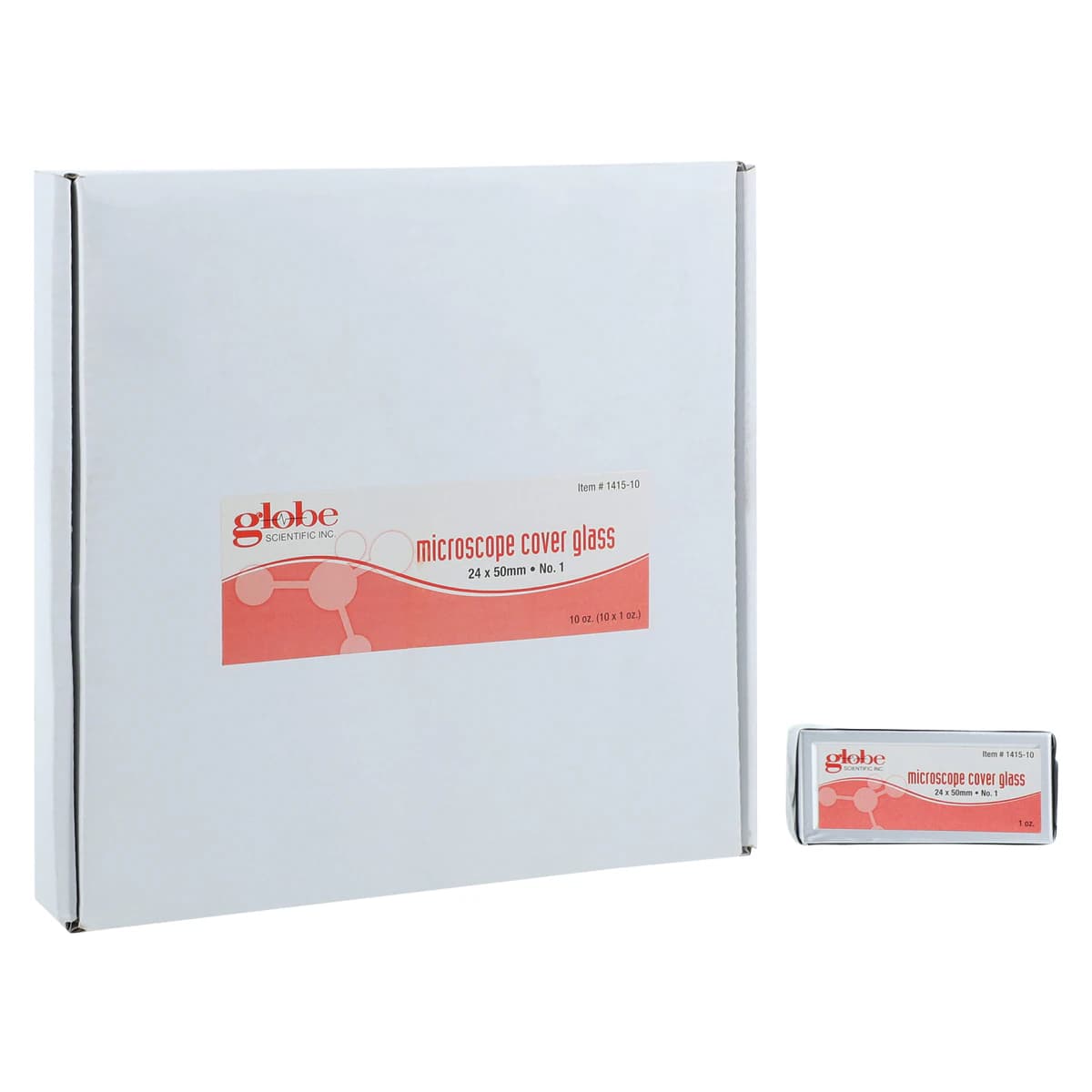 Globe Scientific Microscope Cover Glass, 24x50mm, Thickness #1, 10 per Box thumbnail 2