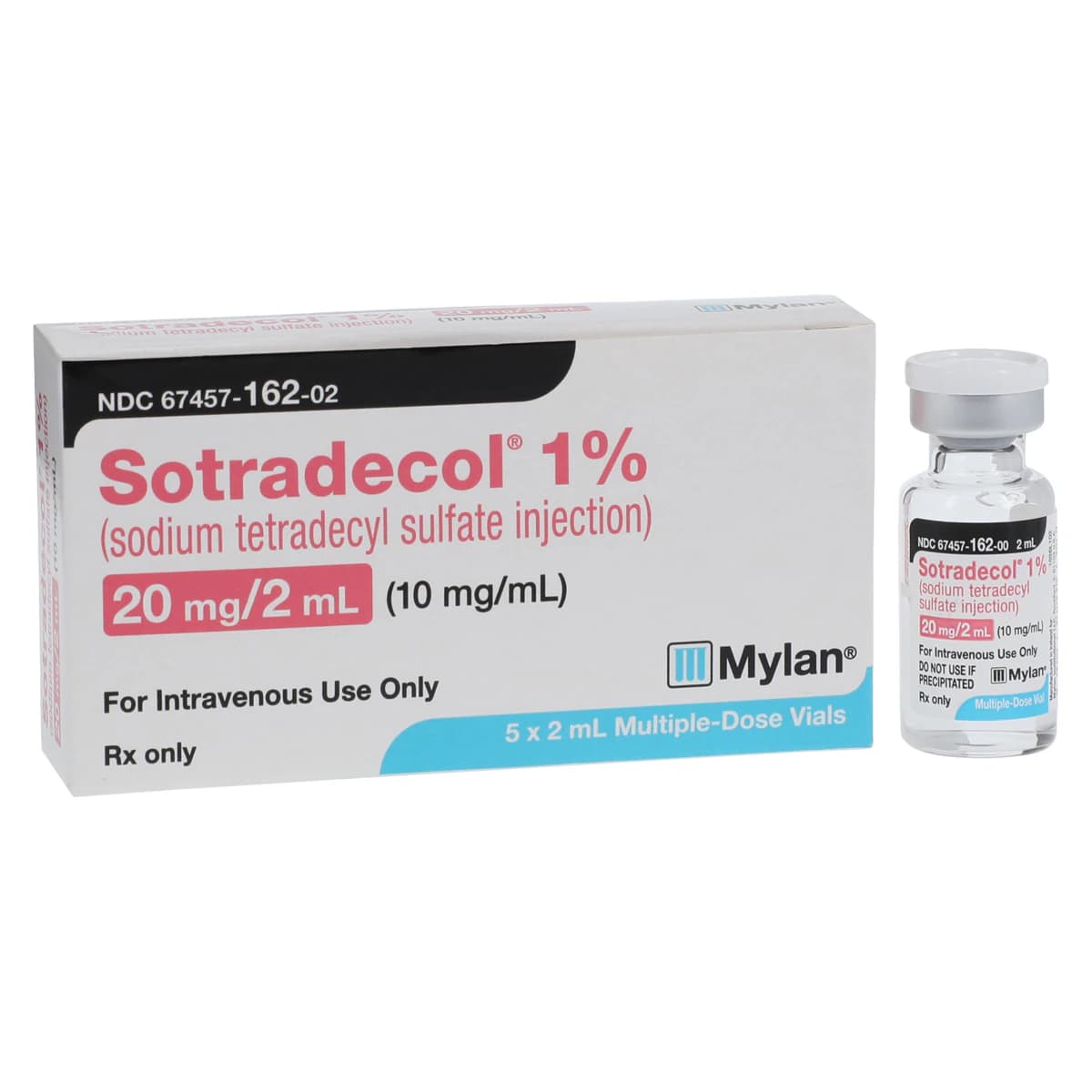 Sotradecol Injection 10mg/mL, 2mL Multi-Dose Vial, 5/Package - Sotradecol Inj MDV 2mL - Image 1