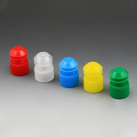 Globe Scientific Flange Plug Cap, Polyethylene, Blue, 16mm, 1000/Bag - Flange Plug Cap 16mm - Image 1