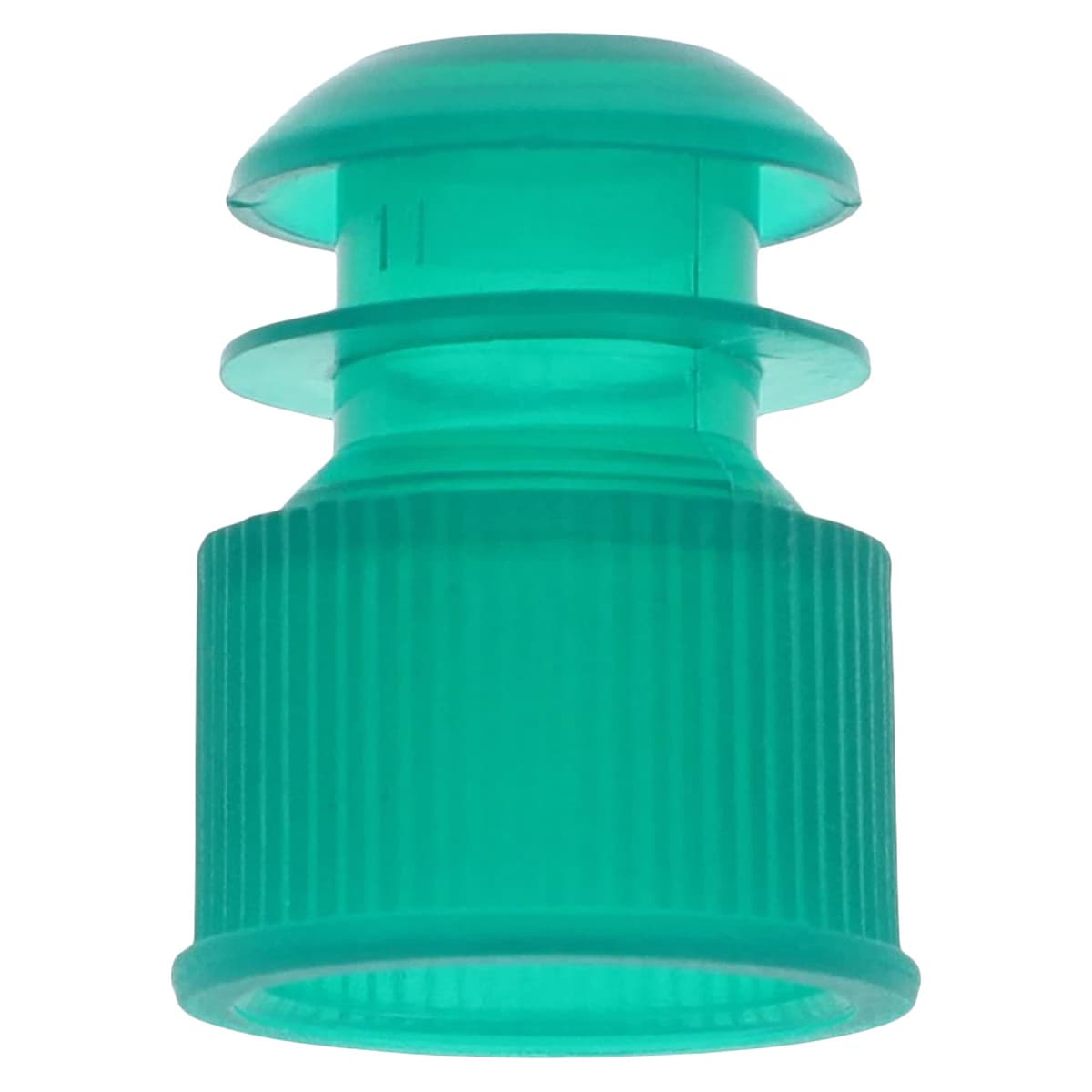 Globe Scientific Flange Plug Cap, Polyethylene, Green, 13mm, 1000/Bag thumbnail 2