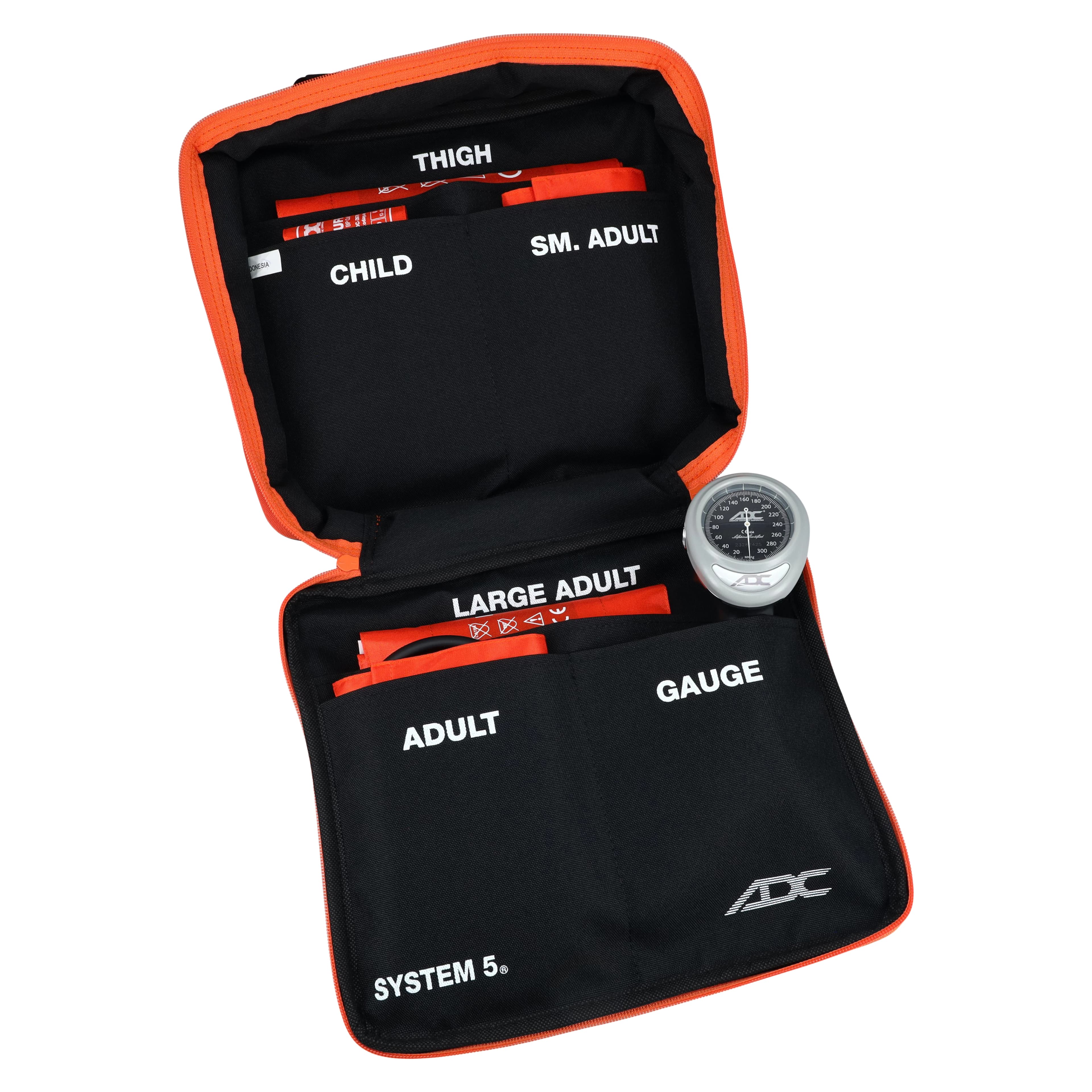 American Diagnostic Multikuf System 5 Blood Pressure Cuff Kit, Size 9-13, Orange, Latex-Free thumbnail 4
