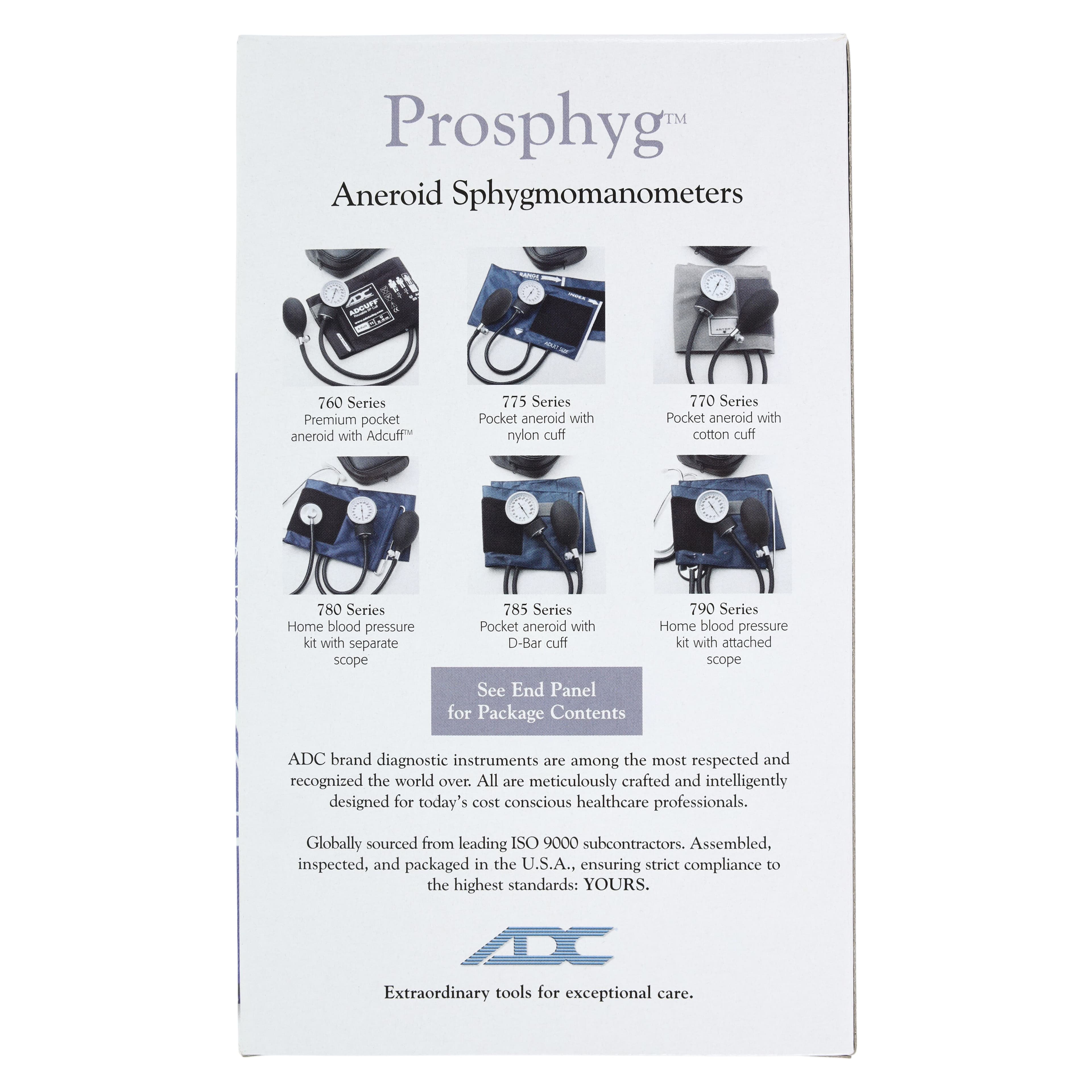 American Diagnostic Prosphyg 775 Series Aneroid Sphygmomanometer, Size 11, Navy Blue, Latex-Free, Arm Dial Display thumbnail 6