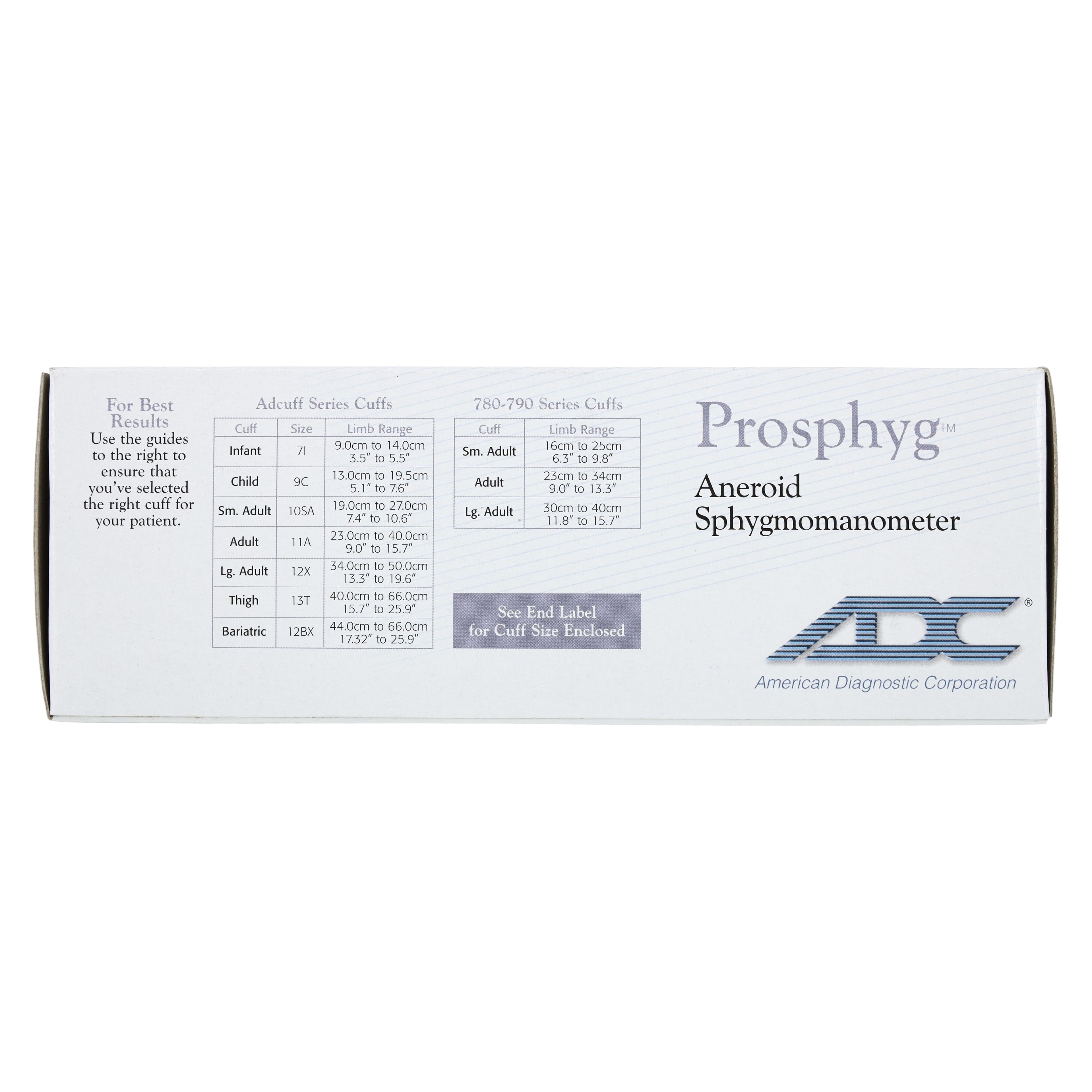 Prosphyg 760 Series Aneroid Sphygmomanometer, Size 11, Orange, Latex-Free, Arm Dial Display thumbnail 7
