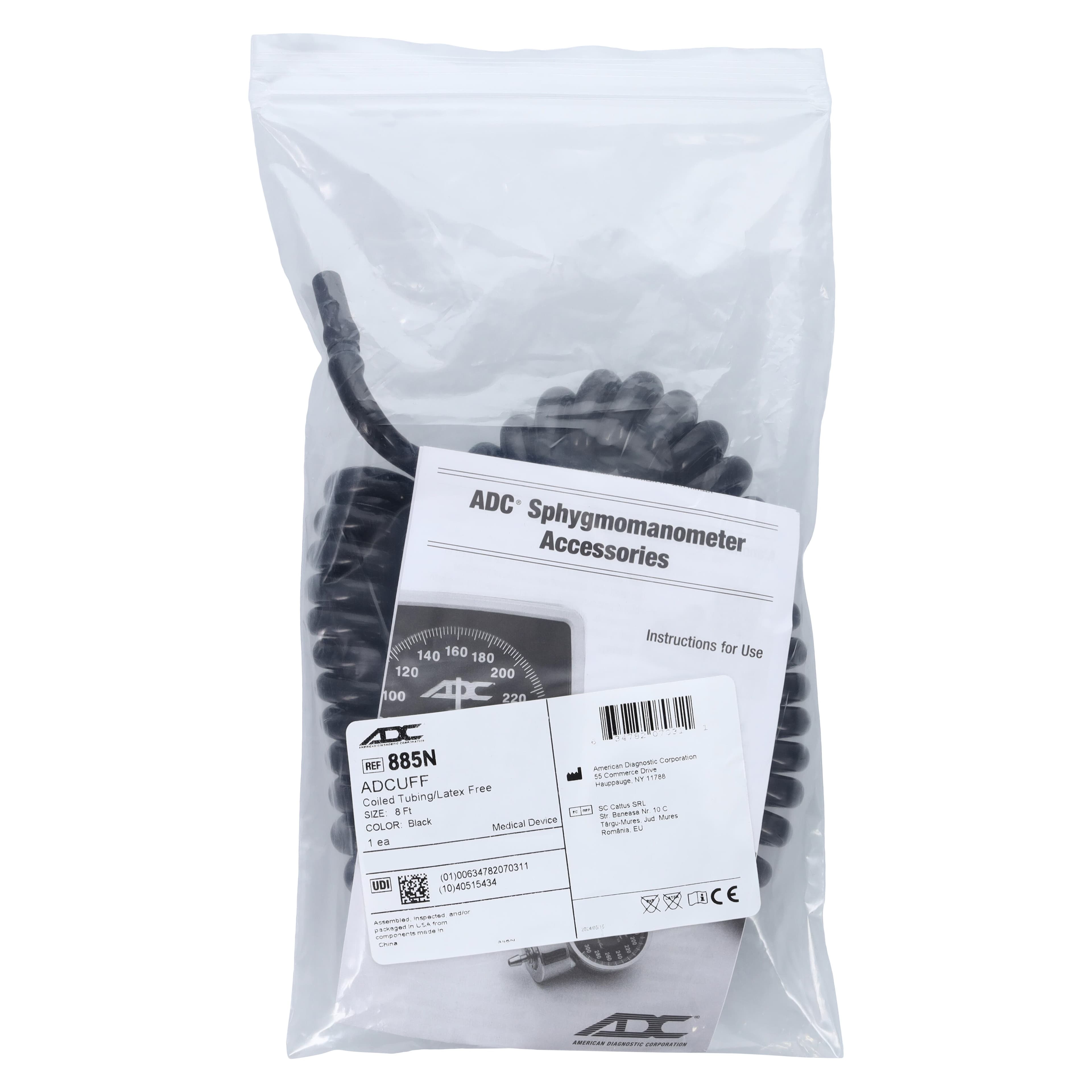 American Diagnostic Coiled Tubing, Latex Free, Black, Blood Pressure, Each thumbnail 3