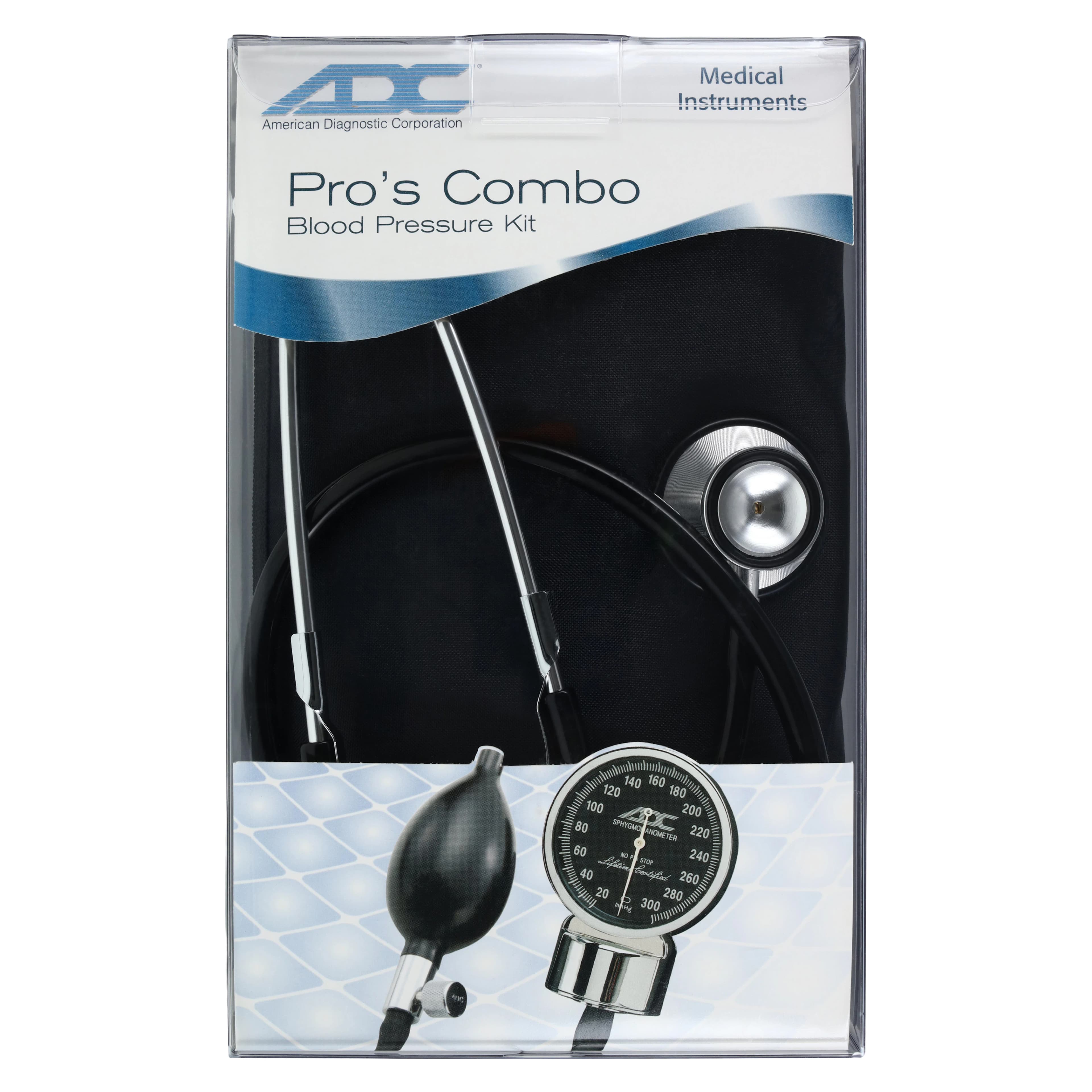 American Diagnostic Corp. Pro's Combo II DH Classic Aneroid Sphygmomanometer & Stethoscope Kit, Adult, Black, 2-Tube, Each thumbnail 9