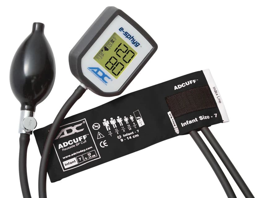 Diagnostix E-Sphyg Aneroid Sphygmomanometer, Size 7, Black, Latex-Free, with Digital LCD Display - Diagnostix E-sphyg Black - Image 1