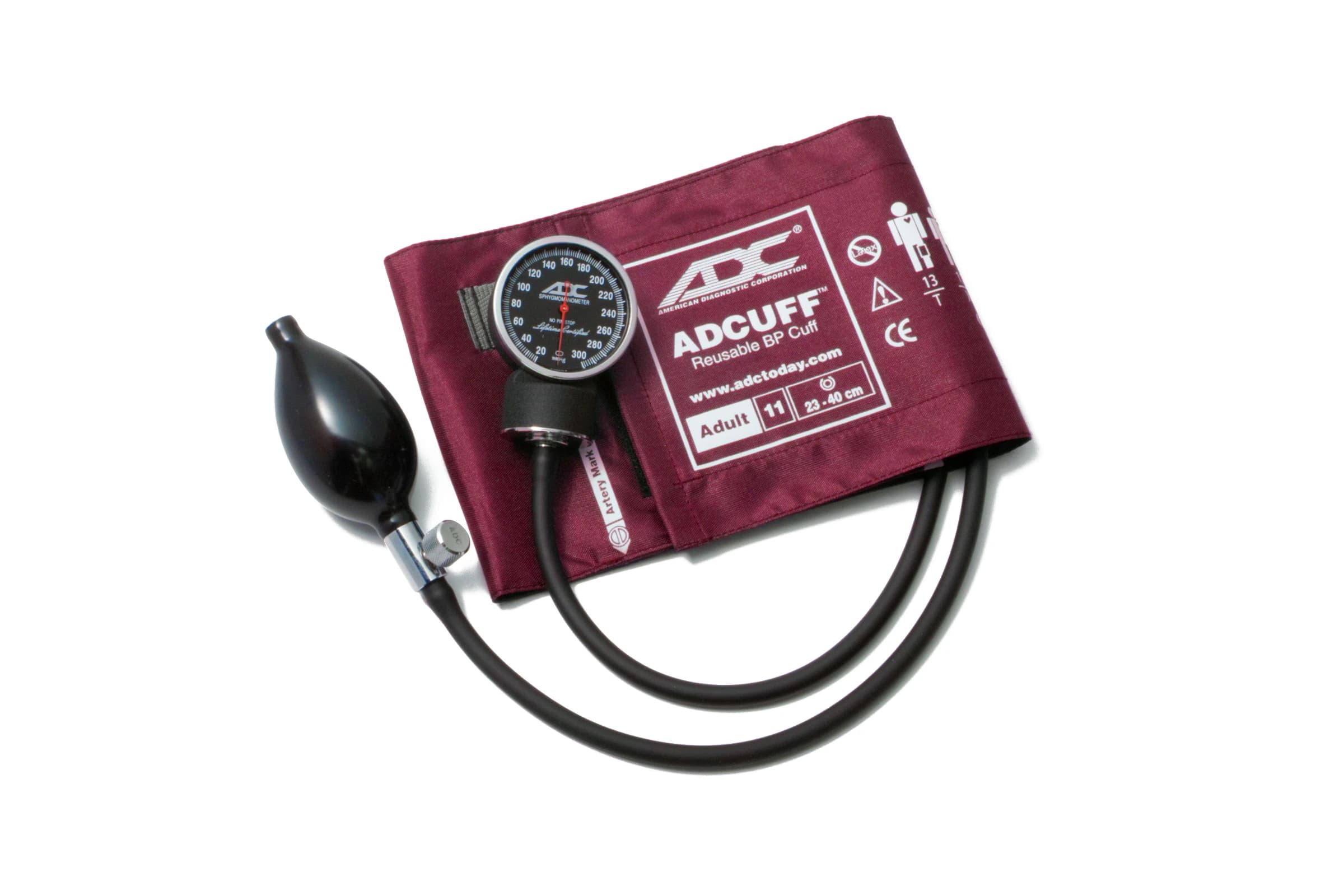 Diagnostix 720 Series Aneroid Sphygmomanometer, Size 11, Burgundy, Arm Dial Display - Diagnostix Aneroid Sphyg Burg - Image 1