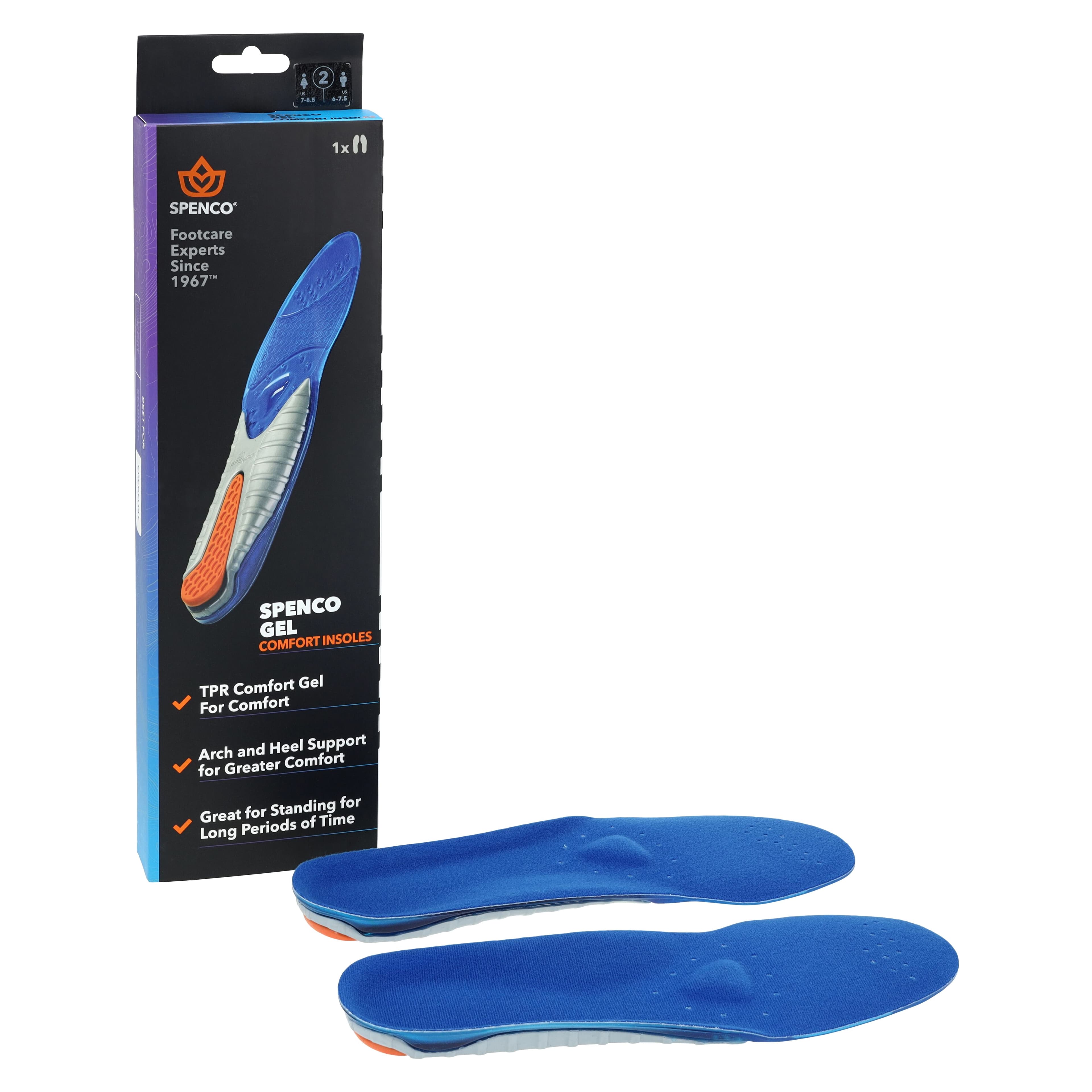 Implus Performance Gel Insole, Full Length, Men's 6-7.5 / Women's 7-8.5 thumbnail 2