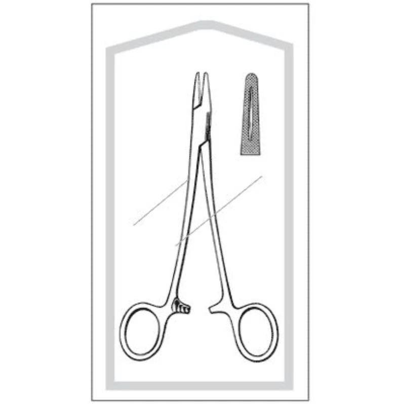 Sklar Econo Mayo-Hegar Needle Holder, Serrated Jaw, 6" Stainless Steel, 25/Case thumbnail 2