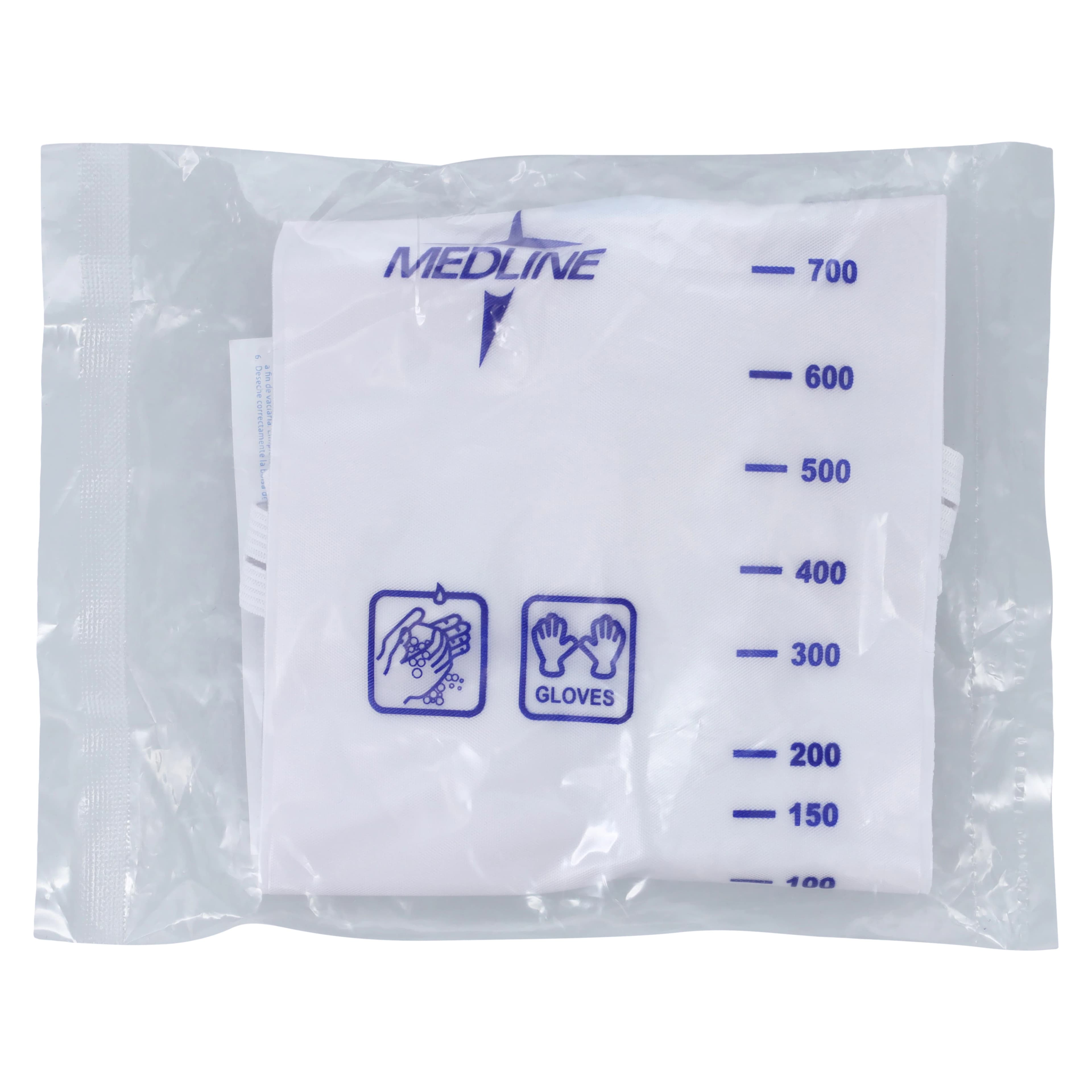 Medline Urinary Leg Bag, 1100mL, Disposable, Anti-Reflux Valve, Large thumbnail 2
