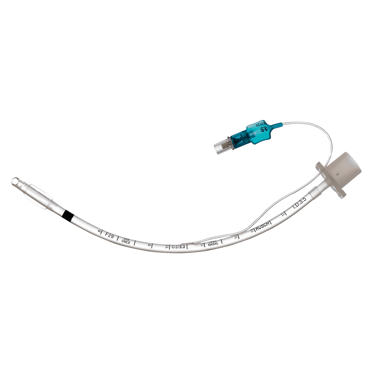 Teleflex Super Safety Magill Endotracheal Tube, Pediatric, Cuffed, 3.5mm, 10/Box - Magill Endo Trach Tube 3.5mm - Image 1