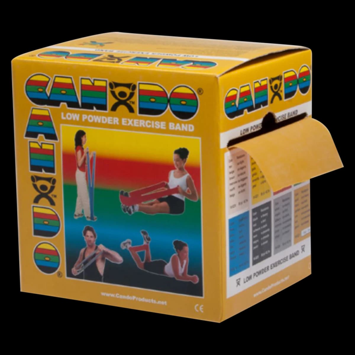 CanDo Exercise Band, Gold, 3X-Heavy Resistance, 50 yd Roll - Can-do Exercise Band Gold - Image 1