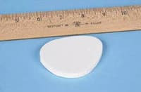 Superior Felt & Filtration Orthopedic Pad, Oval Foam, 1/4" Thick, Adhesive, #351 - Pad Foam Oval 1/4" Adh #351 - Image 1