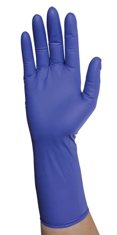 PremierPro Nitrile Exam Gloves, Large, Purple, Non-Sterile, Extended Cuff, 50/Box - MED PremierPro Glv Ext Cuff - Image 1