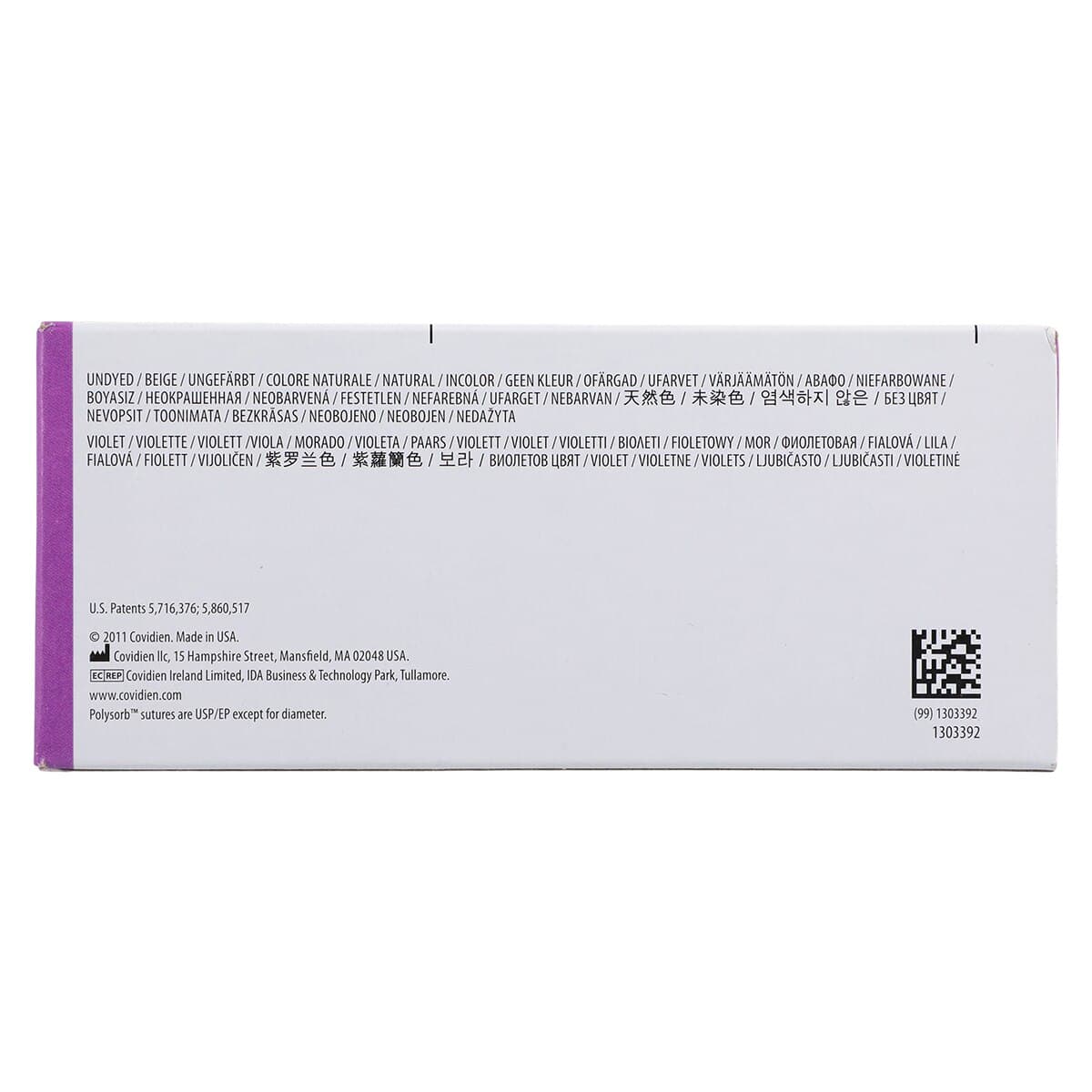 Medtronic Polysorb Suture, 2-0, 30" Polyester Braid, Absorbable, Coated, Undyed, V-20 Taper Point 1/2 Circle Needle 26mm, 36/Case thumbnail 7
