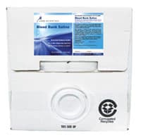 Azer Scientific Blood Bank Saline Reagent, 6.5-7.0 pH, with Spigot, 20L Cubitainer - Reagnt Bld Bnk Sal Cub W/Spig - Image 1