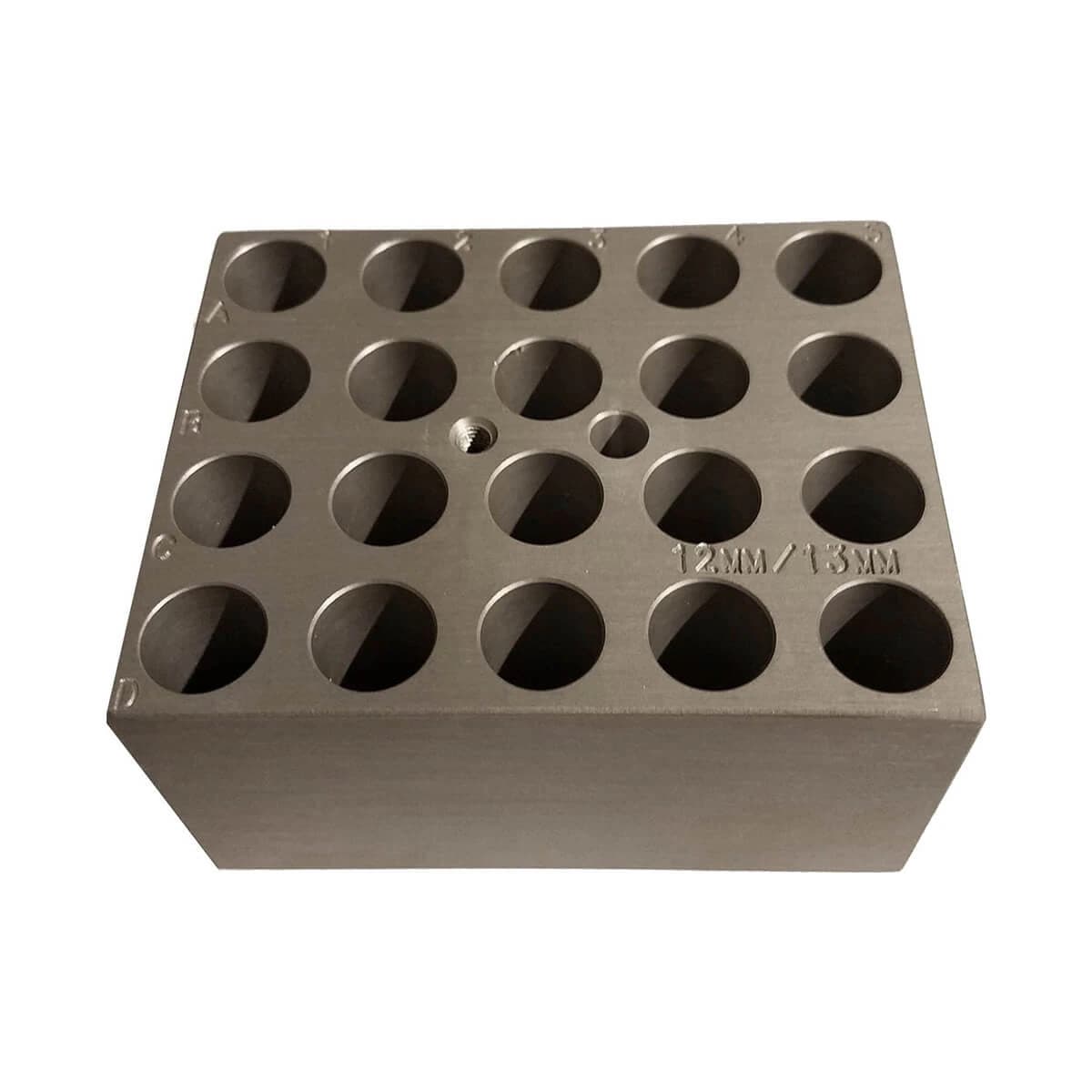Azer Scientific Dry Bath Block, 20x13mm Square Wells, Reusable for Digital Dry Baths ES3363/ES3364/ES3365 - Block Dry Bath Test Tubes - Image 1