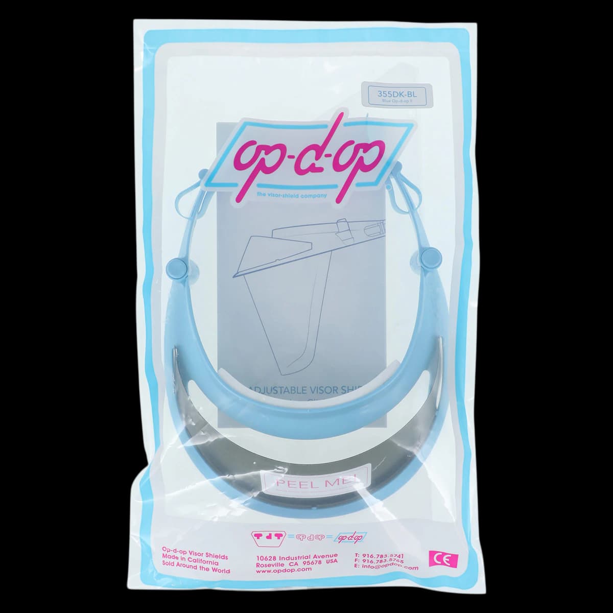 Op-D-Op II Blue Visor Shield Kit with 3 Shields, Mini Shield, and Light Cure Filter - Op-D-Op II Blue Visor Shield - Image 1
