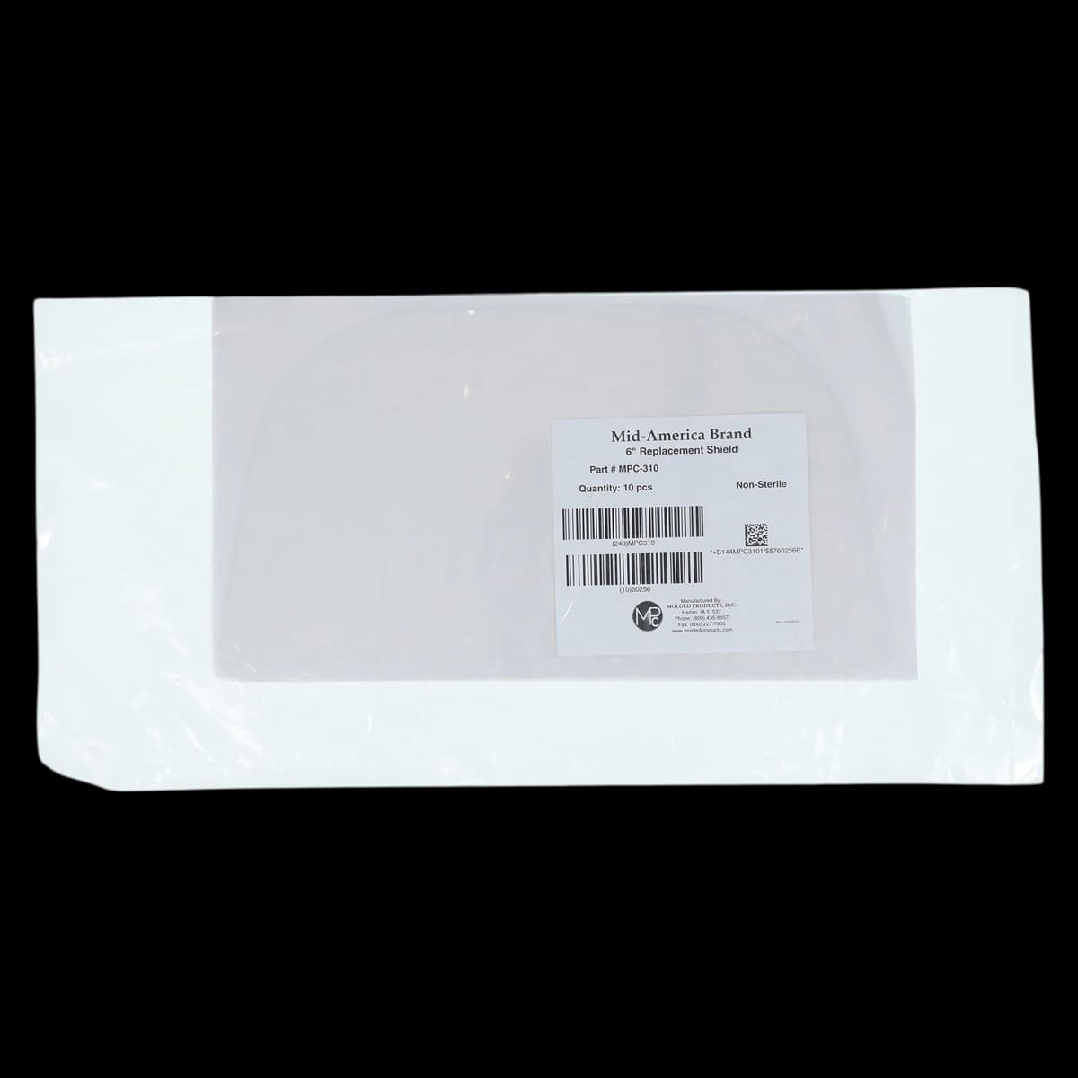 Opt Replacement Shield, Clear, Disposable, 6 in, 10/Pk - Opt Replacement Shield 6" - Image 1