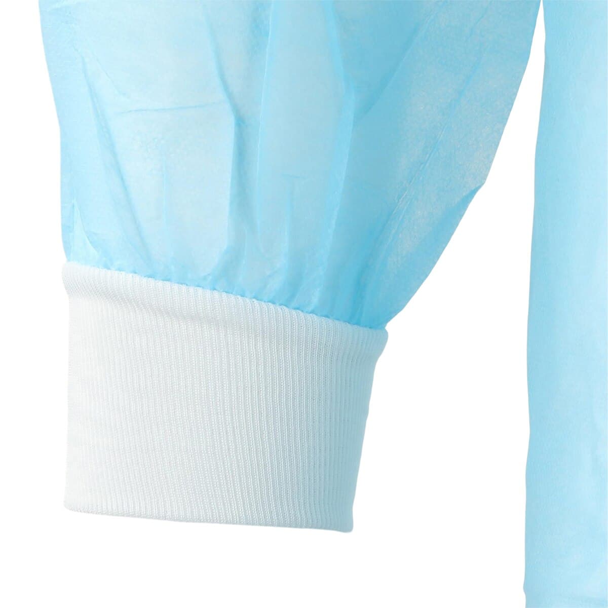 Maytex Isolation Gown, Blue, Knit Cuff, 25 g, One Size, 50/Pack, 7010BC thumbnail 4
