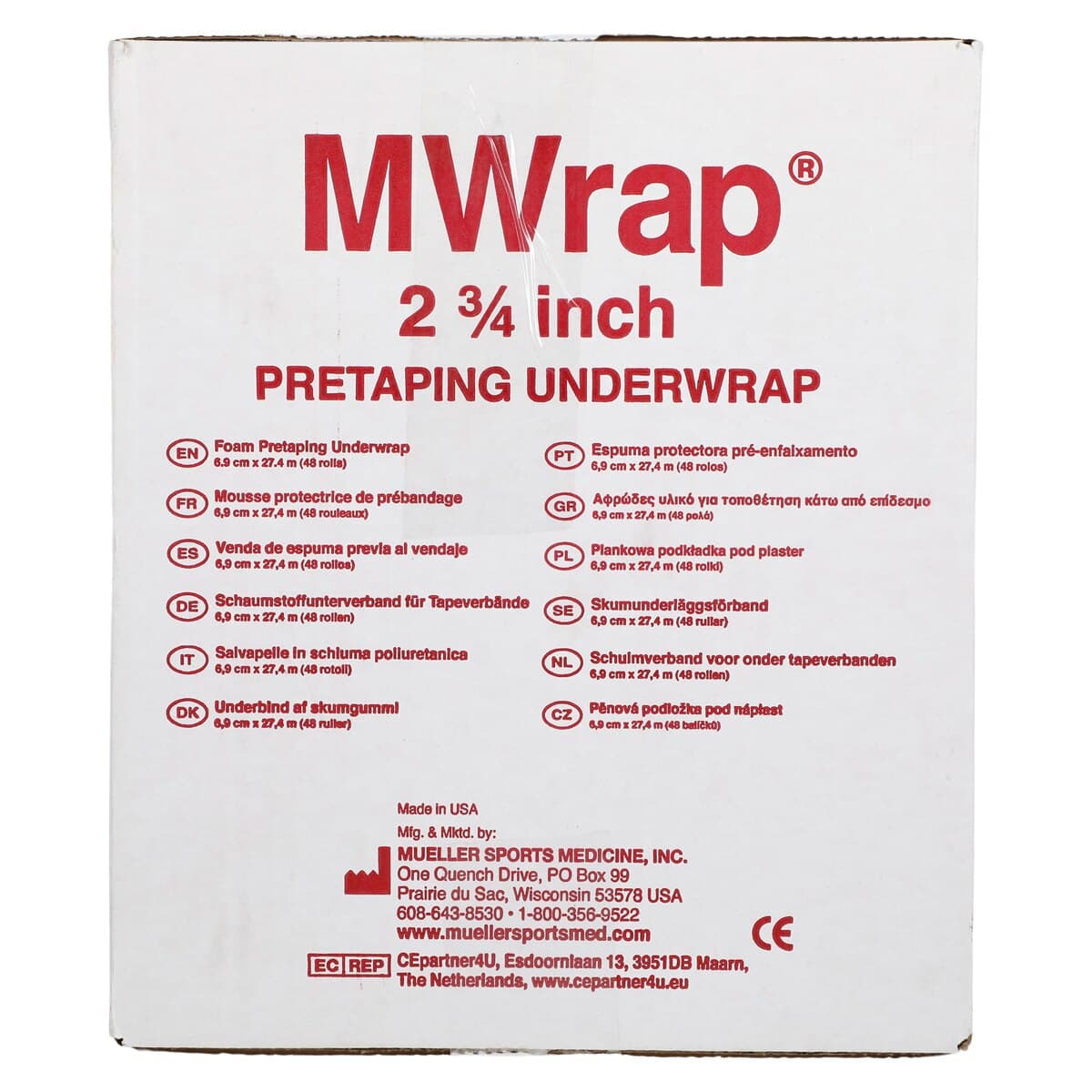 Mueller Sports Medicine M-Wrap Athletic Underwrap Foam, 2.75" x 30 yd, Black, 48/Case thumbnail 4
