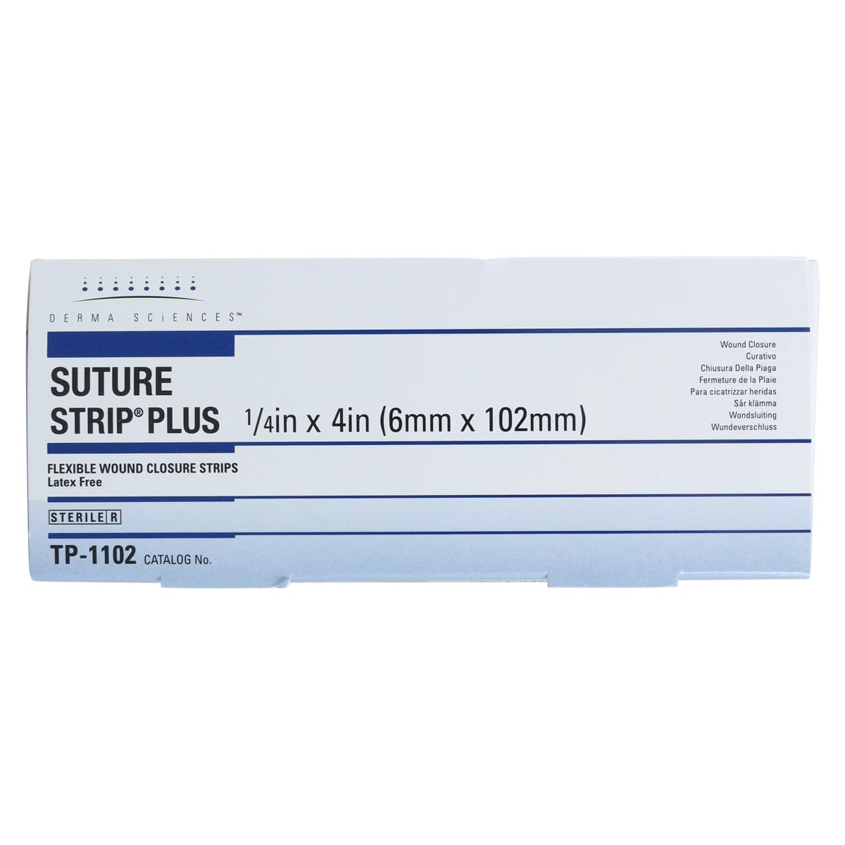 Suture Strip Plus Wound Closure Strip, 1/4" x 4", Tan, Water Resistant, Sterile, 50/Box thumbnail 5
