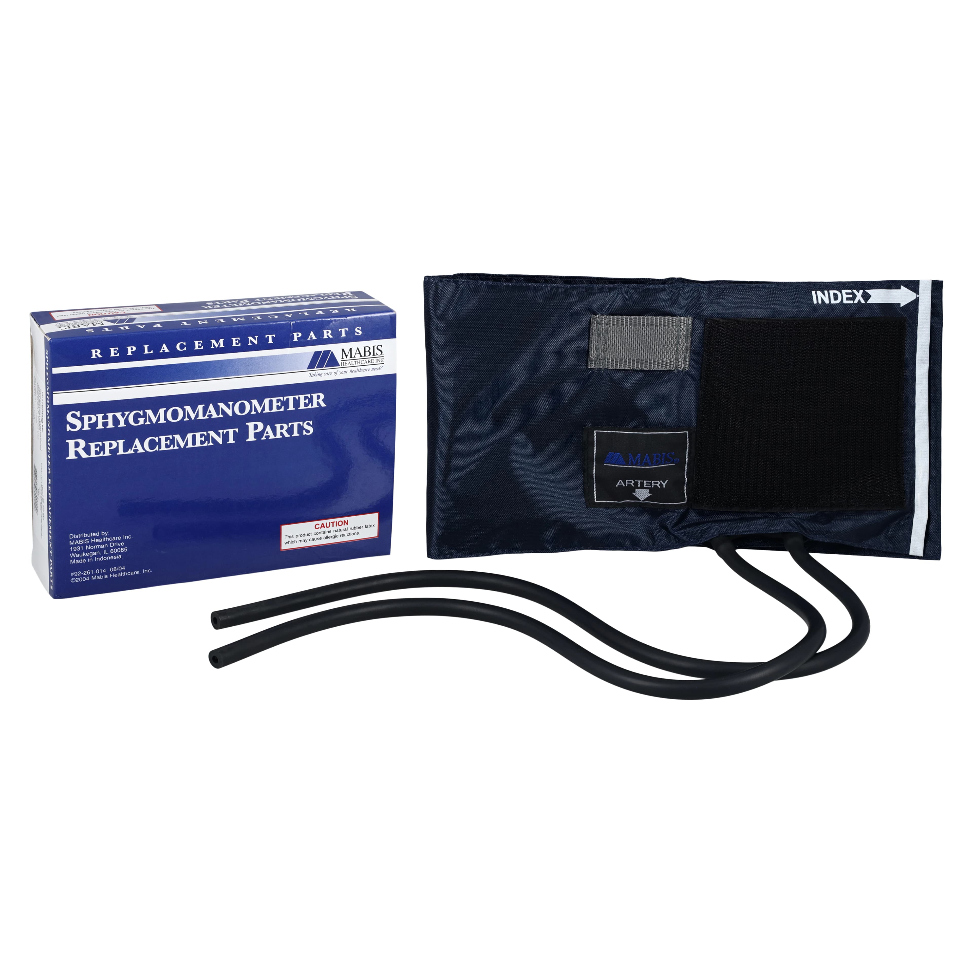 Mabis Blood Pressure Cuff & Bladder, Navy Blue, Latex, 2-Tube, 1/Each - Cuff & Bladder 2 Tube Nyl - Image 1