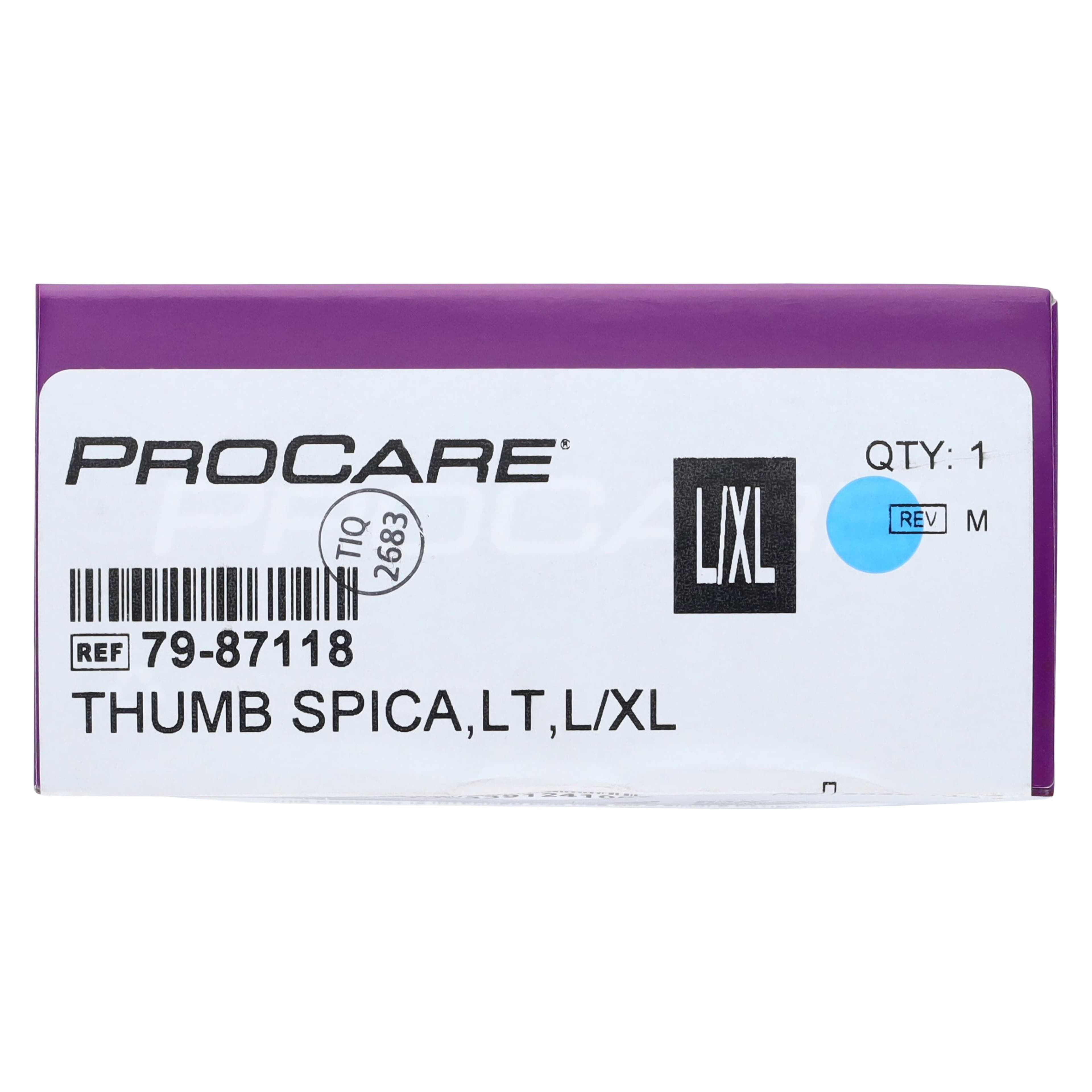 DJO ThumbSPICA Splint, Wrist/Hand, Adult, Cotton-Terry/Foam, Large/X-Large, 9", Left thumbnail 6