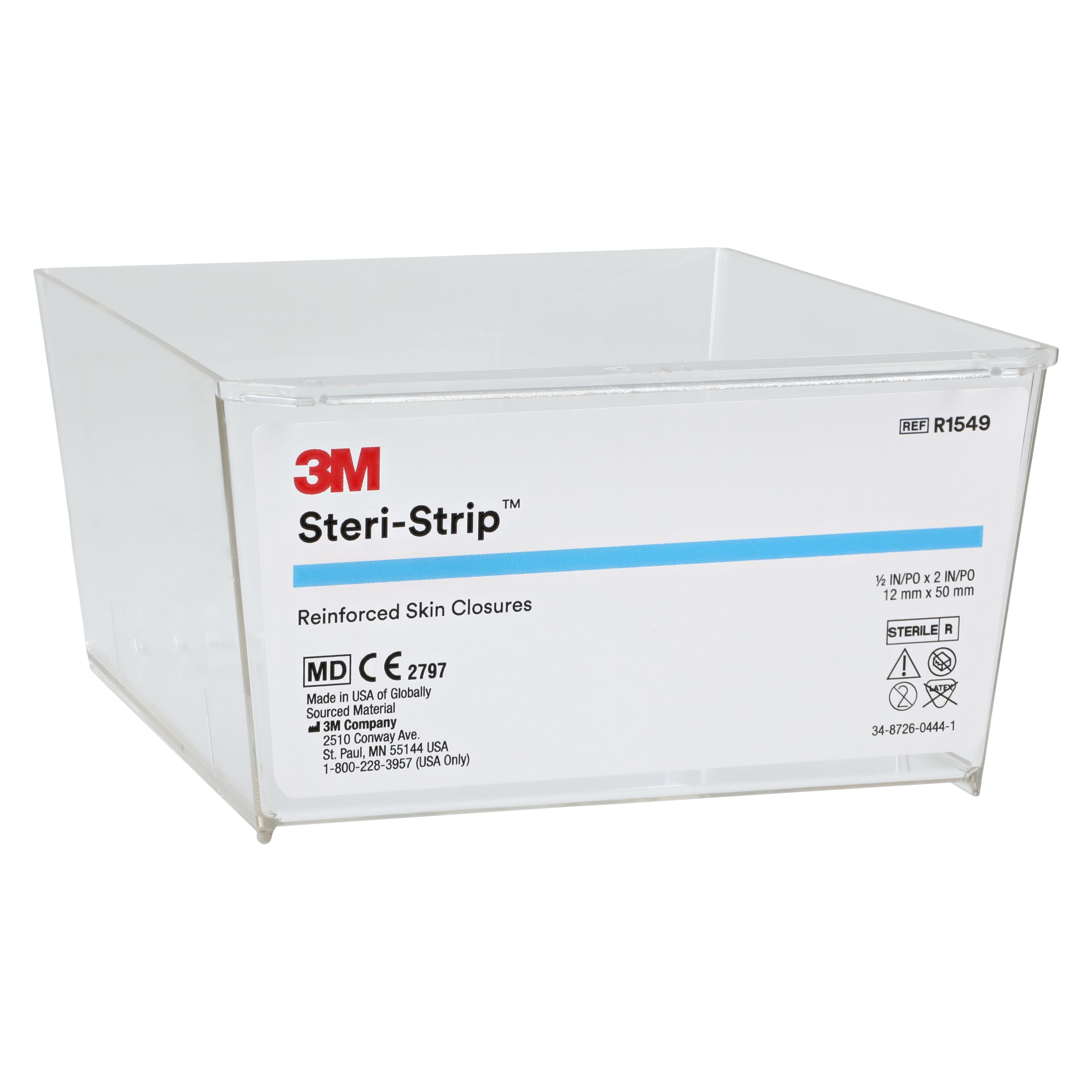 3M Steri-Strip Skin Closure Strip, 1/2" x 2", White, Sterile, 50/Box thumbnail 5