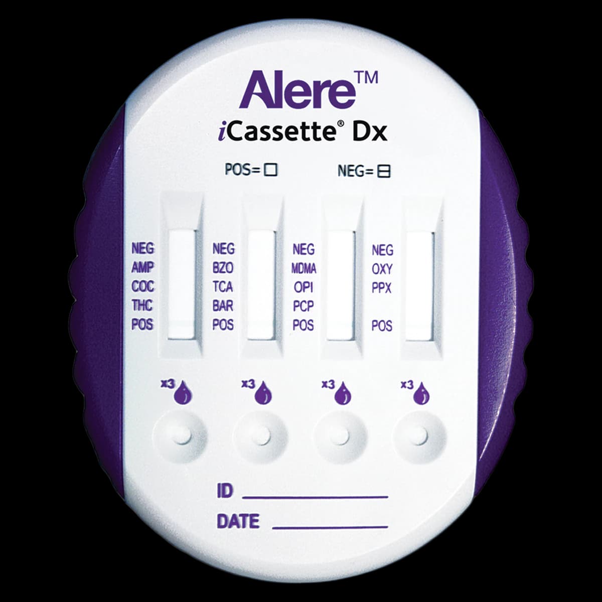 iCassette DX Drug Screen Test Kit, CLIA Waived, 11 Panel (COC/THC/OPI/AMP/PCP/BZO/BAR/MDMA/PPX/OXY/TCA), 25/Box - iCassette DX 11 Panel - Image 1