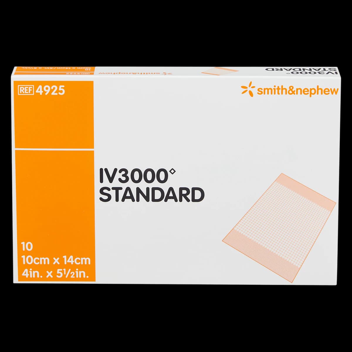 Smith & Nephew IV3000 Transparent Film Dressing, 4" x 5", Sterile, Latex-Free (Catheter Fixation) - IV3000 Transprnt Film Dressing - Image 1