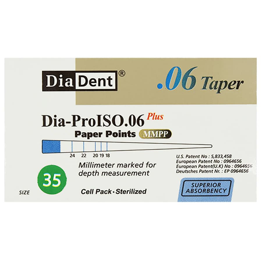Edge Endo Absorbent Points, ISO 35, 29mm, Green, Sterile, 120/Cell Pk - Absorbent Points Cell Pk - Image 1