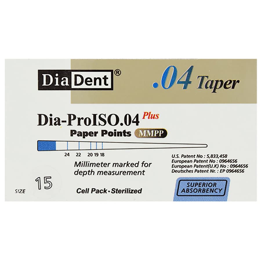 Edge Endo Absorbent Points, ISO 15, .04 Taper, 29mm, White, Sterile, 120/Cell Pk - Absorbent Points Cell Pk - Image 1