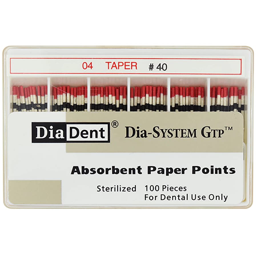 Edgeendo Absorbent Points, 28 mm, ISO 40, 0.04 Taper, Black, Pre-Sterilized, 100/Pk - Absorbent Points - Image 1