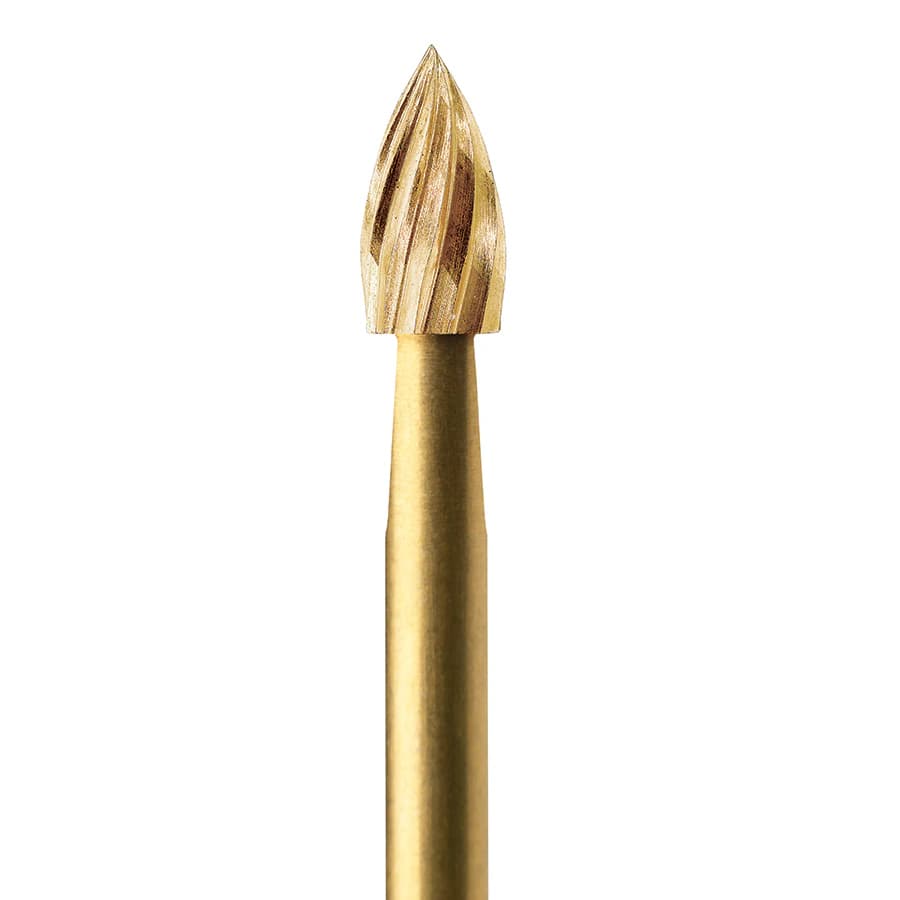 Edge Endo Finishing Carbide Bur, Flame Shape, FG 7104, 3.5 mm, 5/Package - Finishing Carbide FG - Image 1