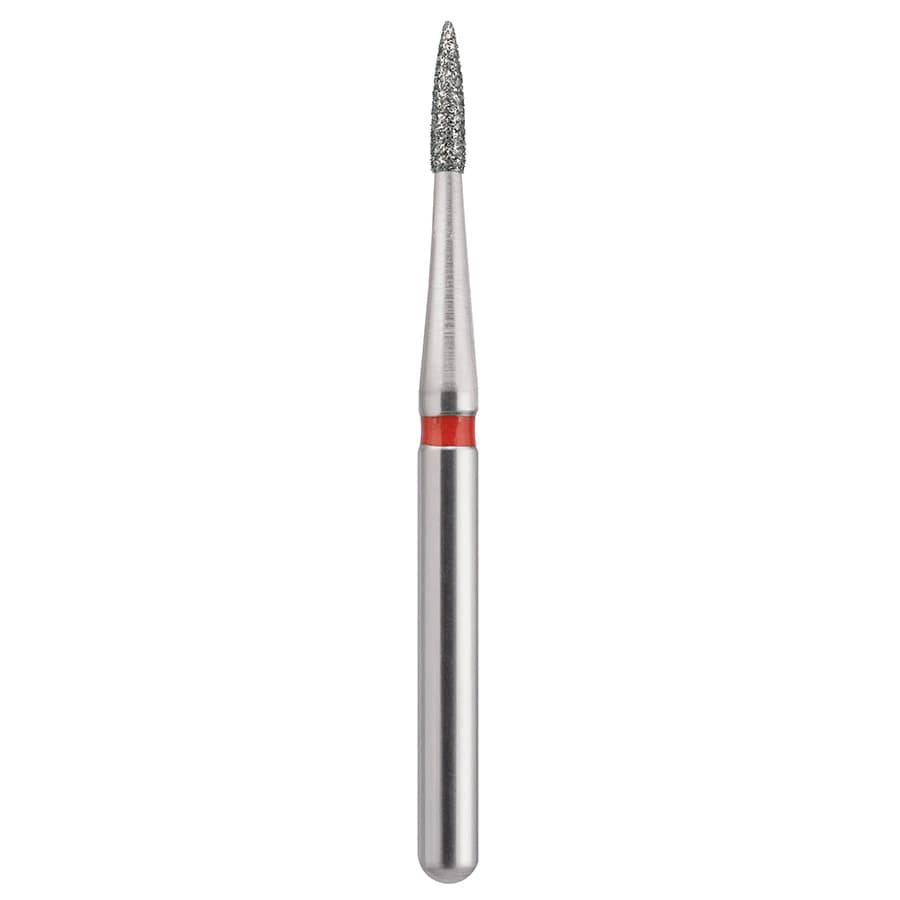 Edge Endo Diamond Bur, Friction Grip, Fine Flame, 889-008F, 17.0 mm, 25/Package - Diamond Flame - Image 1