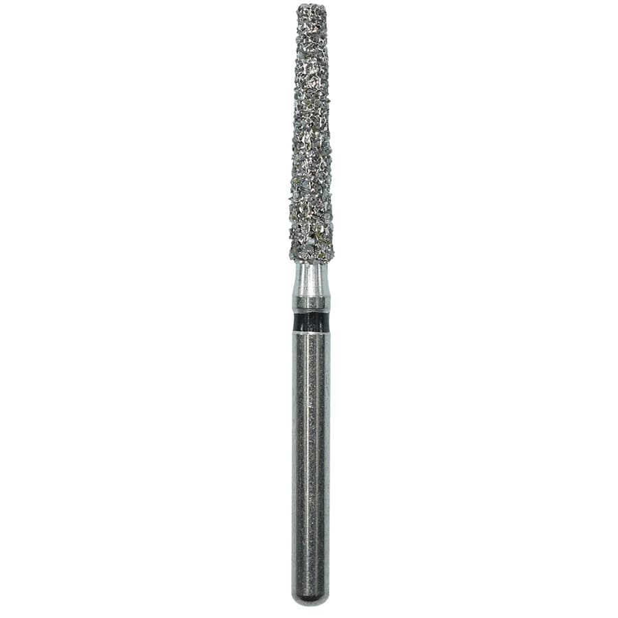 EdgeEndo Diamond Bur Friction Grip Super Coarse Flat End Taper, 848-016SC, 10.0 mm, 25/Package - Diamond Flat End Cylinder - Image 1