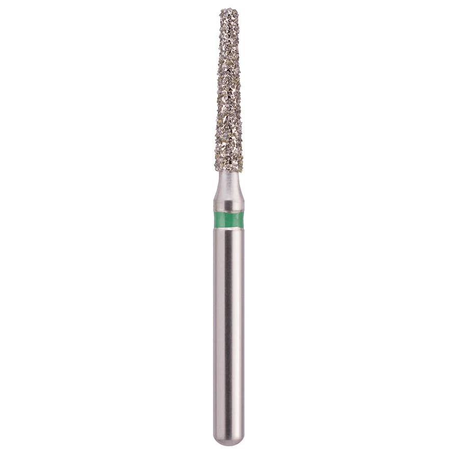Edge Endo Diamond Bur, Friction Grip, Coarse, Flat End Cylinder, 848-016C, 25/Pkg - Diamond Flat End Cylinder - Image 1