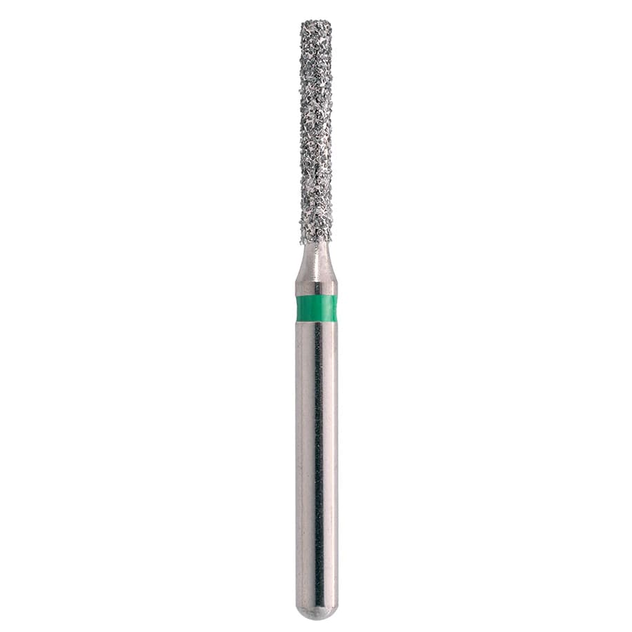 Edge Endo Diamond Bur, Friction Grip, Coarse, Flat End Cylinder, 835-012C, 22.0 mm, 25/Pk - Diamond Flat End Cylinder - Image 1