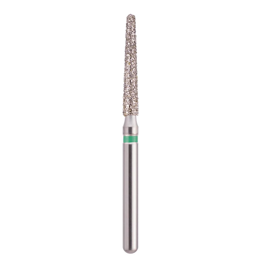 Edgeendo Diamond Long Round End Taper Bur, Friction Grip, Coarse, 9.0mm, 25/Box, 198L016C - Long Round End Taper 198L016C - Image 1