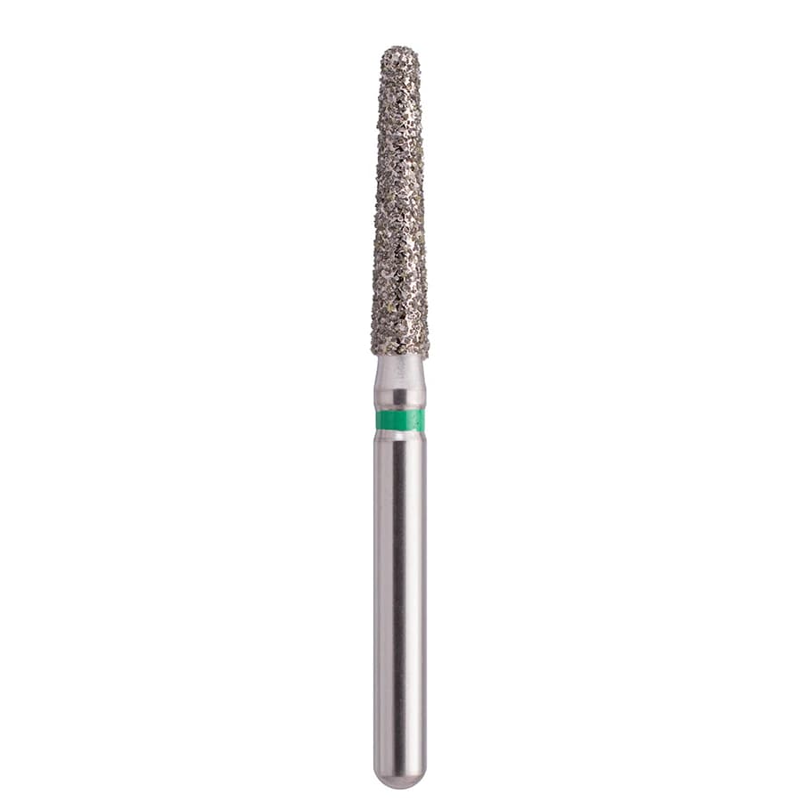 EdgeEndo Diamond Long Round End Taper Bur, Friction Grip, Coarse, 198L018C, 25/Box - Long Round End Taper 198L018C - Image 1