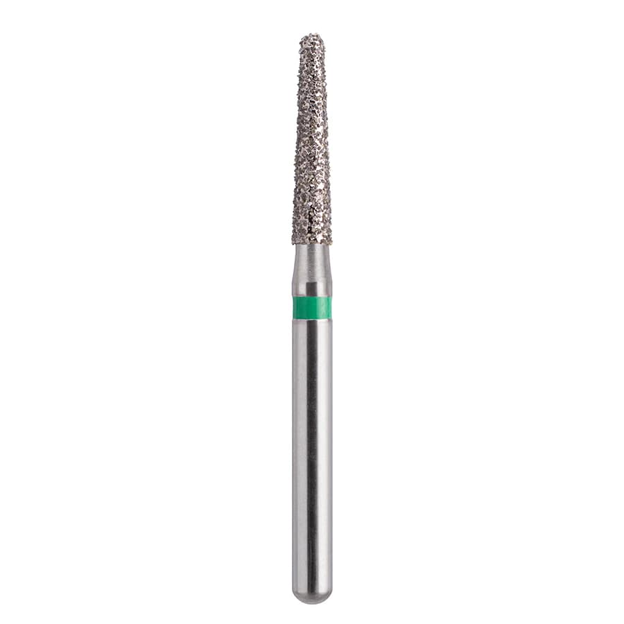 EdgeEndo Diamond Round End Taper Bur, Friction Grip, Coarse, 8.0mm, 25/Box, 198016C - Round End Taper 198016C - Image 1