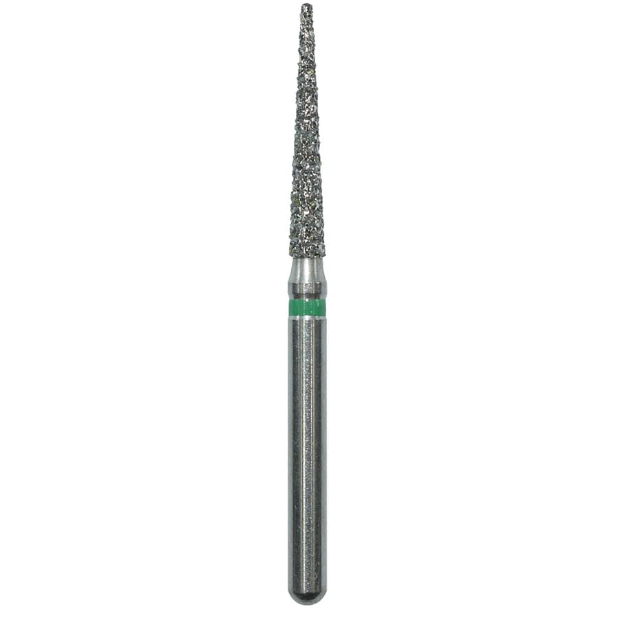 Edge Burs Diamond Bur, Friction Grip, Coarse, Pointed Cone, 859-014C, 10 mm, 25/Package - Diamond Pointed Cone Coars - Image 1