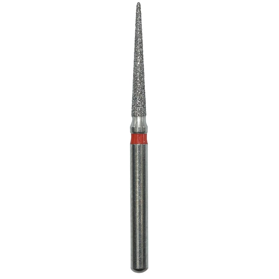 Edge Burs Diamond Bur, Friction Grip, Fine Pointed Cone, 859-014F, 25/Pkg - Diamond Pointed Cone Fine - Image 1
