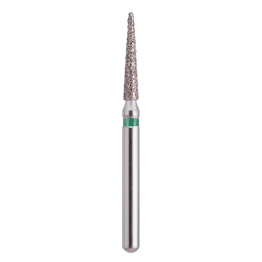 Edge Burs Diamond Bur, Friction Grip, Coarse, Pointed Cone, 858-014C, 8.0 mm, 25/Package - Diamond Pointed Cone Coars - Image 1