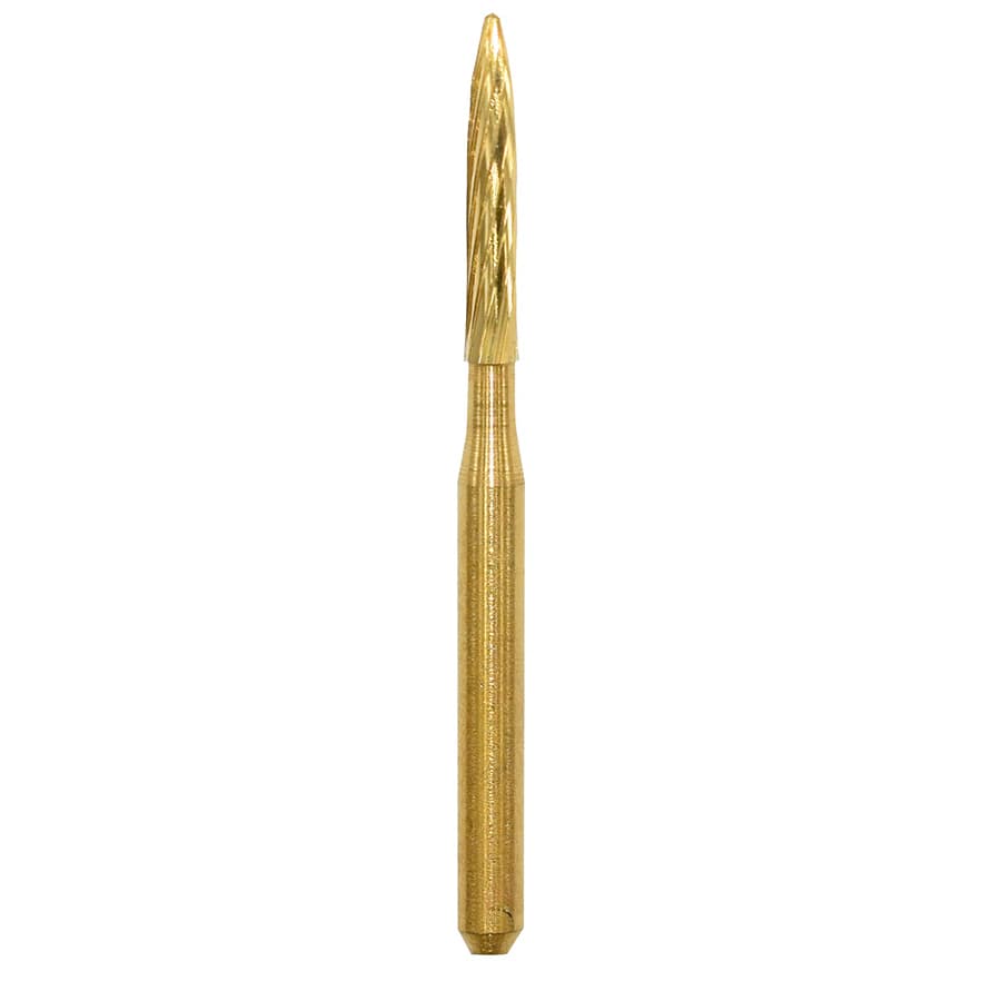 Edgeendo Finishing Carbide Burs, Friction Grip, Flame Shape, 0.8 mm, 5/Package - Finishing Carbide Burs - Image 1