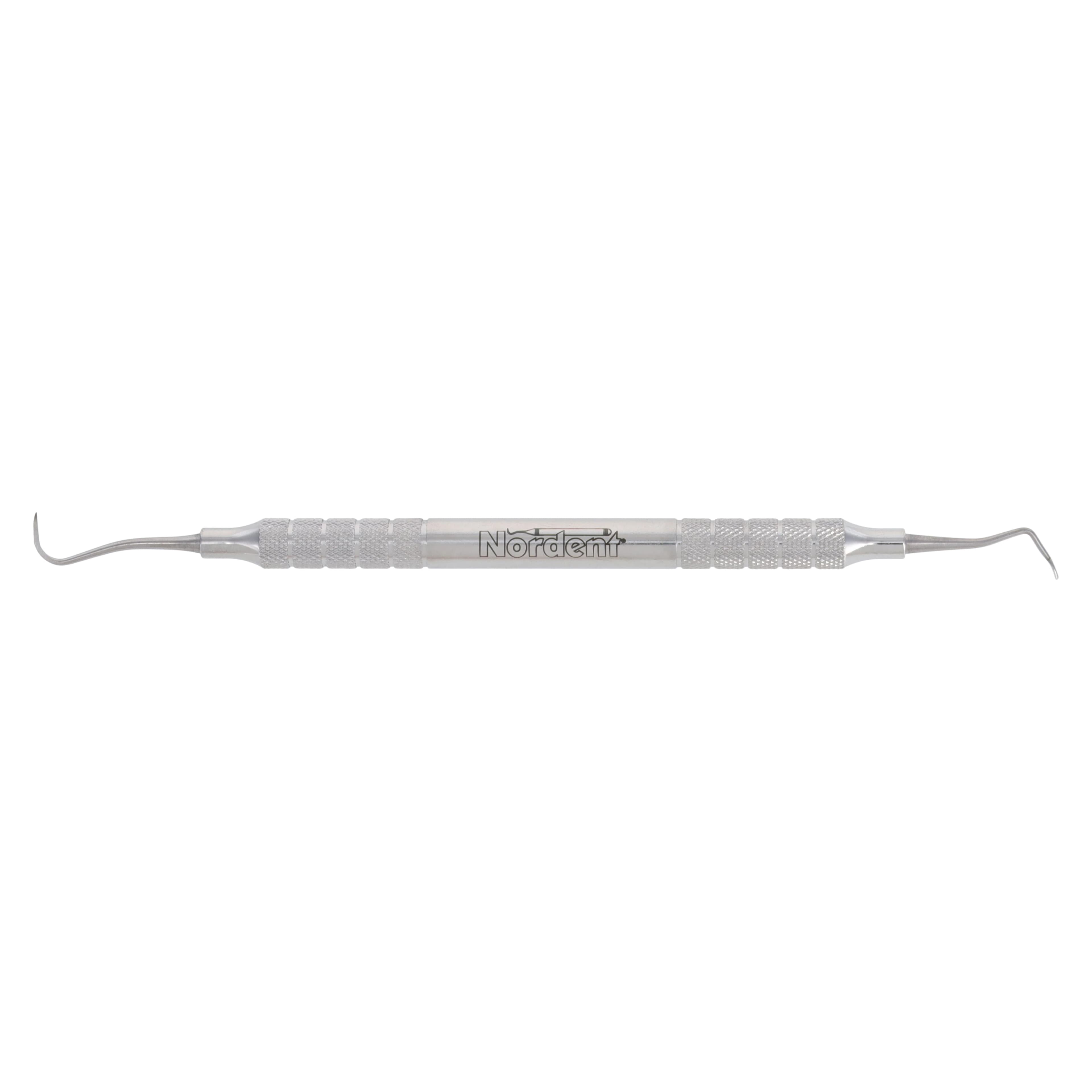 Nordent Classic Scaler Double End Sickle/Spoon, Anterior, N1 Medium Round, 440A Stainless Steel, Silver, Each - Classic Scaler DE Sickle/Spoon - Image 1