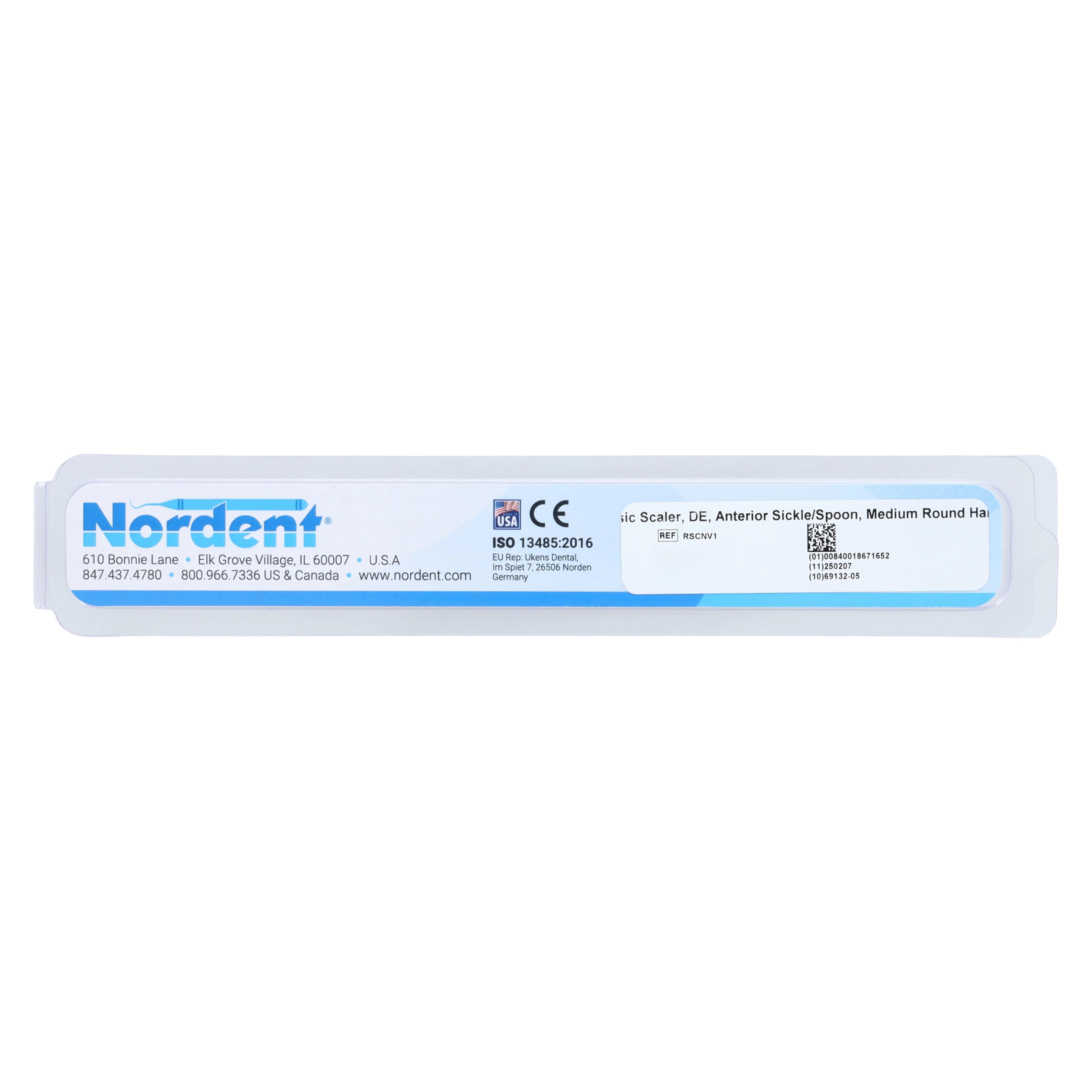 Nordent Classic Scaler Double End Sickle/Spoon, Anterior, N1 Medium Round, 440A Stainless Steel, Silver, Each thumbnail 6